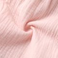 Baby Girl 100% Cotton Crepe Bow Decor Solid Cami Jumpsuit Light Pink image 5