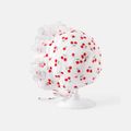 Baby Cherry Print Bonnet Hat White image 4