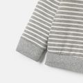 2pcs Baby/Toddler Stripe Raglan Sleeve Cotton Sweatshirt and Pants Set Flecked Grey image 5