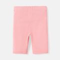 Toddler/Kid Girl Solid Color Cotton Leggings Shorts Pink image 2