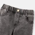 Toddler/Kid Solid Color Elasticized Denim Jeans Black image 4