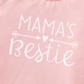 Toddler/Kid Letter Print Short-sleeve Cotton Tee Pink image 3