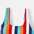 Family Matching Colorful Striped Two-Piece Top & Shorts Swimsuit Multi-color image 5