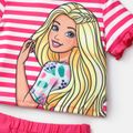 Barbie 2pcs Toddler/Kid Girl Naia Stripe Short-sleeve Tee and Cotton Shorts Set Roseo image 3