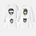 Go-Neat Water Repellent and Stain Resistant Family Matching Figure Print Long-sleeve Tee White image 2