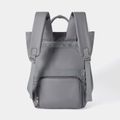 Diaper Bag Backpack Letter Print Stylish Daddy Bag Travel Back Pack Dark Grey image 3