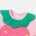 Toddler Girl Strawberry Embroidered Short-sleeve Cotton Tee Pink image 2