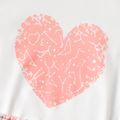 3pcs Kid Girl Heart Print Short-sleeve Tee & Plaid Skirt and Bag Set Pink image 5
