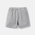 Toddler Boy Animal Dinosaur Embroidered Elasticized Cotton Shorts Grey image 5