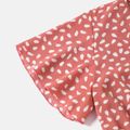 Family Matching Short-sleeve Colorblock Naia™ Polo Shirts and Allover Print V Neck Ruffle Trim Tulip Hem Dresses Sets ColorBlock image 3