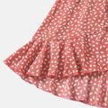 Family Matching Short-sleeve Colorblock Naia™ Polo Shirts and Allover Print V Neck Ruffle Trim Tulip Hem Dresses Sets ColorBlock image 4