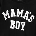 100% Cotton Baby Boy/Girl Letter Print Long-sleeve Pullover Sweatshirt Black image 5