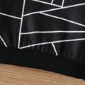 Baby Boy/Girl Geo Print Long-sleeve Pullover Sweatshirt Black image 4