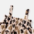 3pcs Baby Girl Leopard Print Naia™ Tank Top and Bow Front Shorts & Headband Set Black image 3