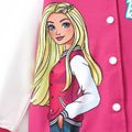 barbie kleinkind/kind mädchen naia™ bomberjacke mit buchstabenmuster und farbblock roseo image 3