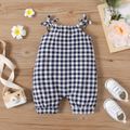 Baby Girl Gingham Pattern Bow Design Cami Romper PLAID image 2