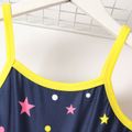 Kid Girl Unicorn Star Print Colorblock Slip Dress Dark Blue image 4