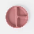1Pc/2Pcs Baby Toddler Silicone Divided Plates Feeding Safe Kids Dishes Dinnerware Rose Gold image 3