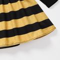 L.O.L. SURPRISE! Toddler Girl Cotton Leopard Print/Stripe Splice Long-sleeve Dress Black image 5