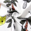 2pcs Toddler Boy Naia Animal Print Polo Collar Tee and Pocket Design Shorts Set ColorBlock image 4