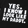 2pcs Baby Boy Cotton Short-sleeve Letter Print Tee and Straight Fit Jeans Set Black image 3