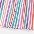Family Matching Colorful Striped Flutter-sleeve Dresses and Short-sleeve Tee Sets COLOREDSTRIPES image 4