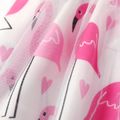 Baby Girl Bowknot Design Flamingo Print Mesh Splice Cami Dress ColorBlock image 5
