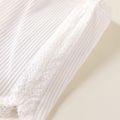 Baby Girl 95% Cotton Ribbed Lace Detail Shorts White image 5