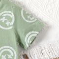 2pcs Baby Boy/Girl 95% Cotton Short-sleeve Allover Print Tee & Shorts Set Green image 4