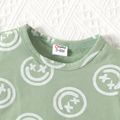 2pcs Baby Boy/Girl 95% Cotton Short-sleeve Allover Print Tee & Shorts Set Green image 3
