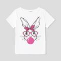 Easter Mommy and Me Rabbit Print Short-sleeve Tee White image 2