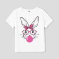 Easter Mommy and Me Rabbit Print Short-sleeve Tee White image 5