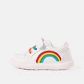 Toddler / Kid Rainbow Lightweight Sneakers (Shoelace Color Gradient is Random) White image 1