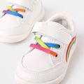 Toddler / Kid Rainbow Lightweight Sneakers (Shoelace Color Gradient is Random) White image 4