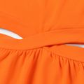 Baby Girl Solid Cotton Sleeveless Cut Out Dress Orange image 4