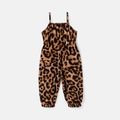 Kleinkinder Mädchen Tanktop Avantgardistisch Leopardenmuster Baby-Overalls braun image 2