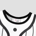 Naia™ Baby Bot Letter Print Striped Colorblock Short-sleeve Romper ColorBlock image 4