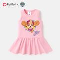 PAW Patrol Toddler Girl Heart Print Naia/Cotton Sleeveless Dress Pink image 1