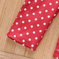 Toddler Girl Polka dots Smocked Slip Jumpsuits Red image 5