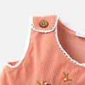 Baby Girl Bird Embroidered Sleeveless Dress Pink image 5