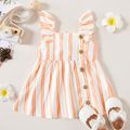 1pc Baby Girl Sleeveless Floral casual Dress Light Pink image 1
