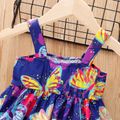 Baby Girl Bow Front Allover Butterfly Print Sleeveless Dress Multi-color image 4