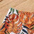 Family Matching Tropical Plant Print Two-piece Swimsuit and Swim Trunks Shorts ColorBlock image 2