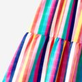Mommy and Me Colorful Striped Sleeveless Belted Dresses Colorful image 4