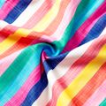 Mommy and Me Colorful Striped Sleeveless Belted Dresses Colorful image 5