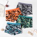 4Pcs Kid Boy Camouflage Boxer Briefs Underwear Multi-color image 2