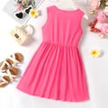Easter Kid Girl Bunny Butterfly Print Sleeveless Dress Pink image 3
