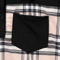 2Pcs Kid Boy Plaid Panel Short-sleeve Polo Shirt and Shorts Set Black image 3