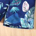 2pcs Kid Boy Tropical Plant Print Short-sleeve Tee and Shorts Set Black image 4