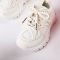 Toddler / Kid Lace Up Front Solid Sneakers White image 5